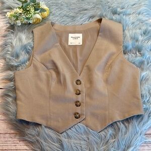 Abercrombie & Fitch Beige Vest sz S